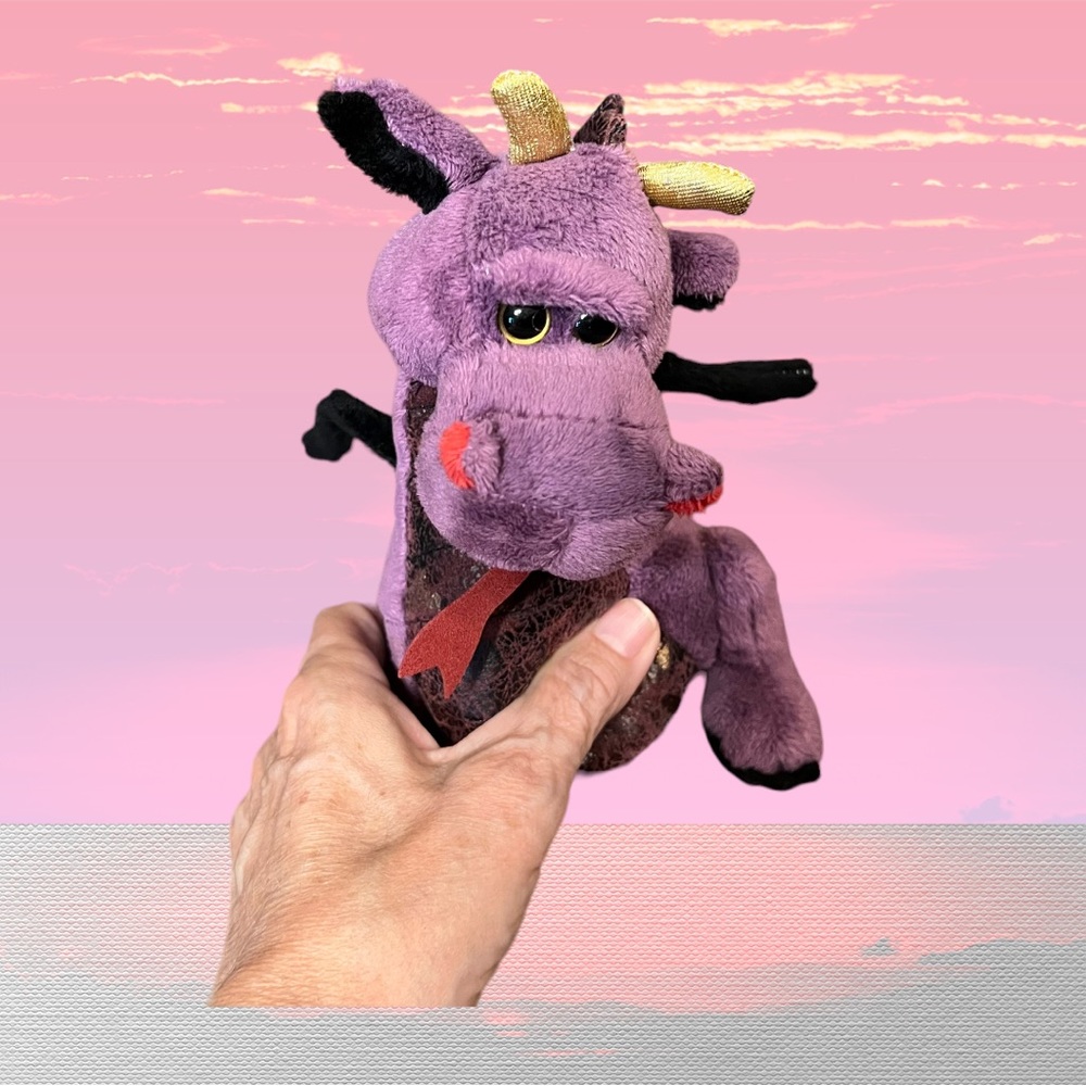 GANZ Webkinz Emperor Dragon Purple Plush Retired No Code